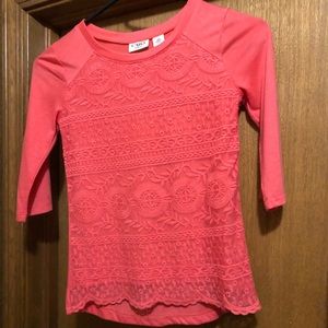 Coral & Lace Little Girls Top